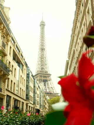 Eifelturm in Paris im Hintergrund